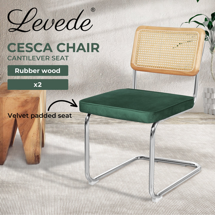 Levede 2xRattan Chair Dining Chairs - Levede