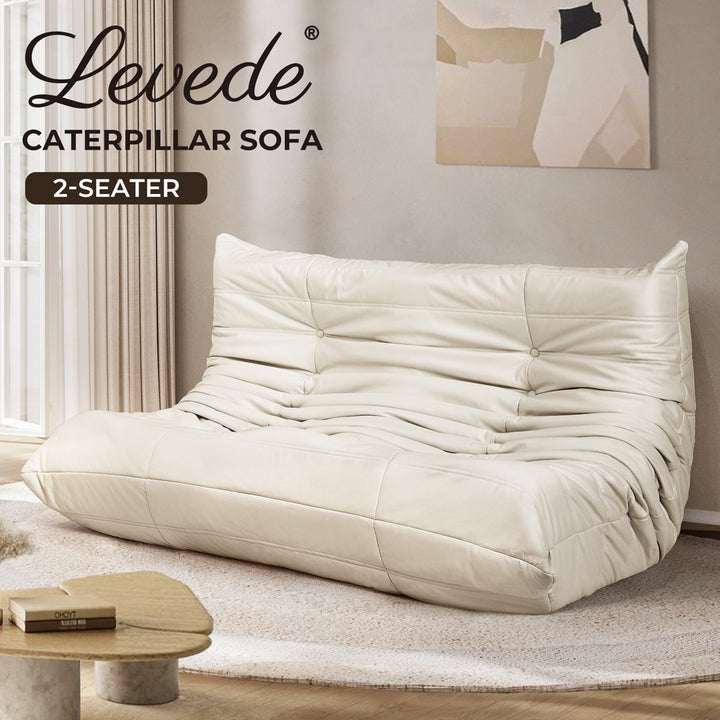 Levede 2 Seaters Floor Sofa Caterpillar Lounge - Levede