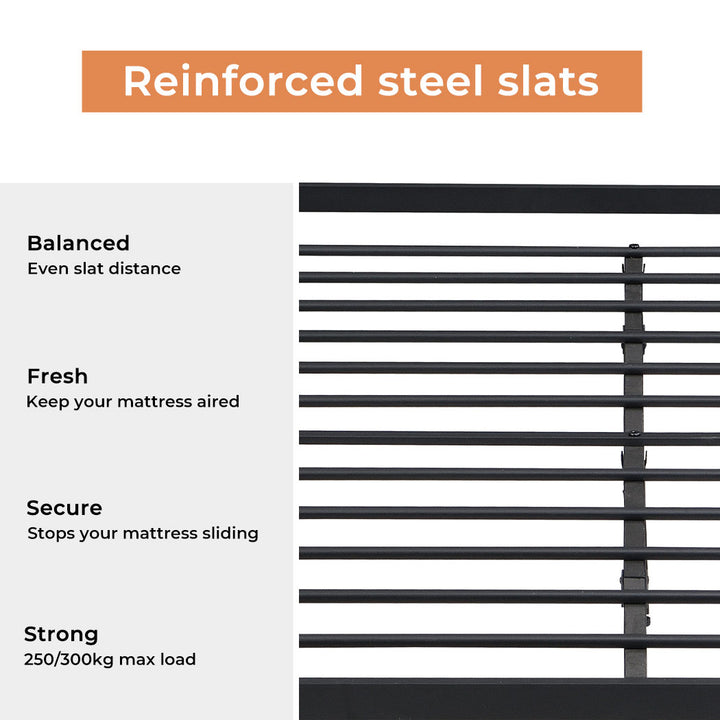 Industrial Bed Frame Steel Slats