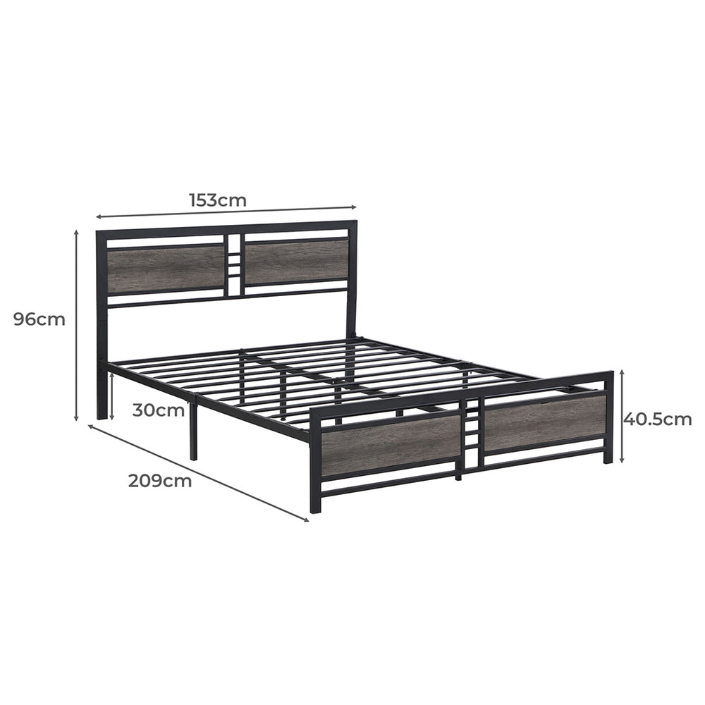 Industrial Queen Bed Frame - Dimensions