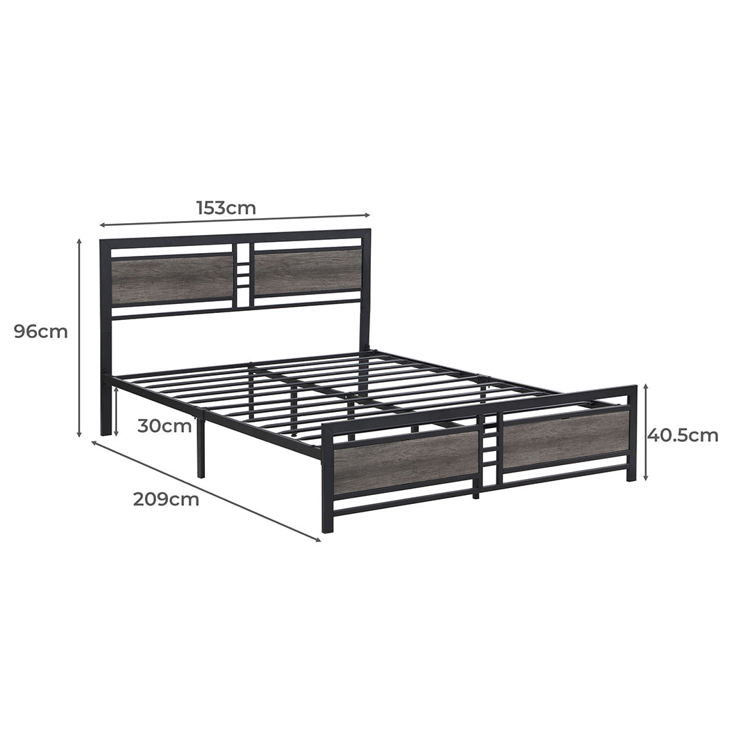 Industrial Queen Bed Frame - Dimensions