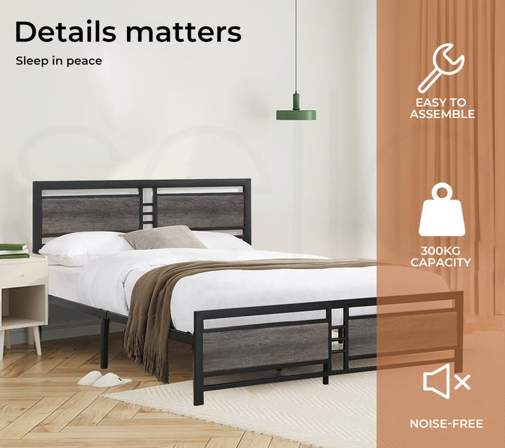Industrial Queen Bed Frame