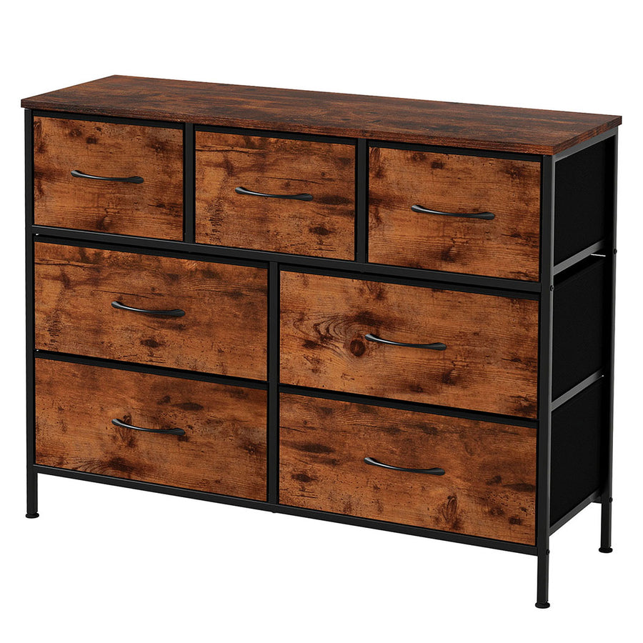 Industrial Style Wooden 7 Chest of Drawers