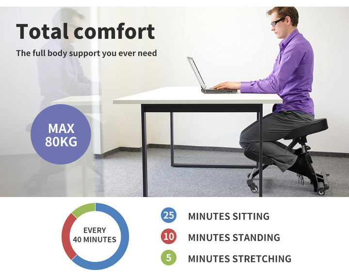 Kneeling Chair Office Ergonomic Black