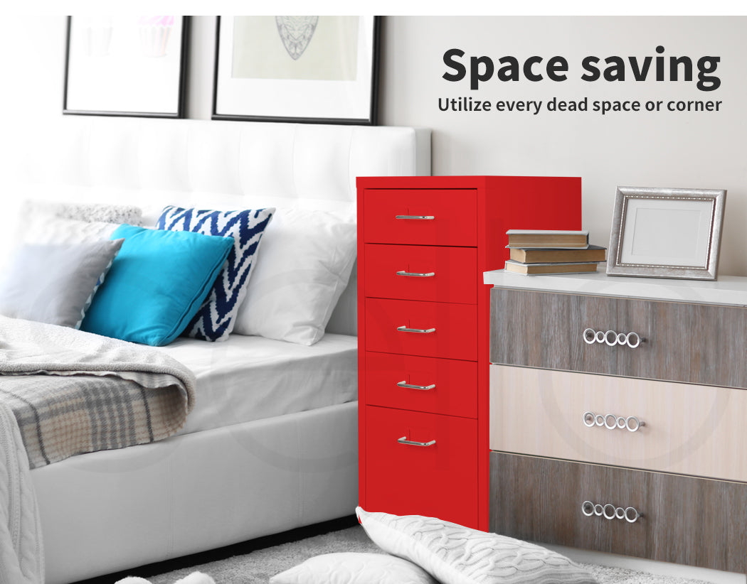 Levede 5 Drawer Office Cabinet Drawers 