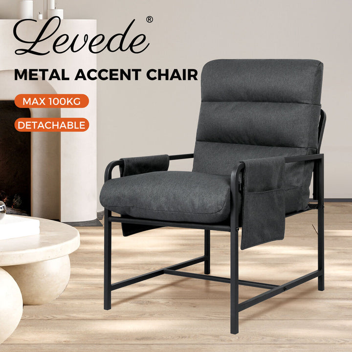 Levede Accent Armchair Gray at lounge area 