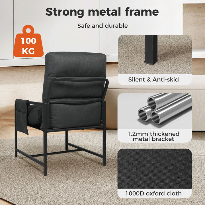 Levede Accent Armchair Gray durable frame
