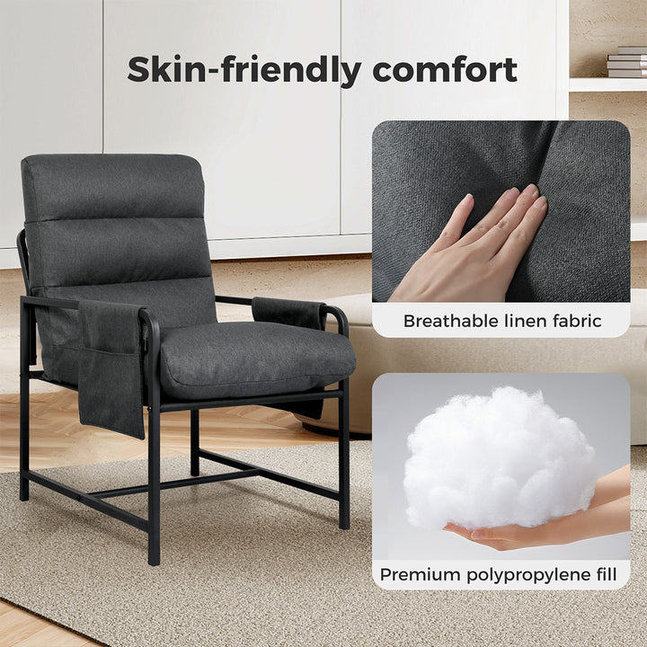 Levede Accent Armchair Gray has skin friendly cushion 