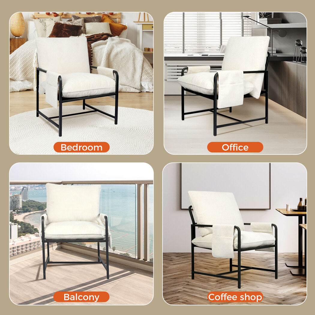 Levede Accent Armchair beige use case
