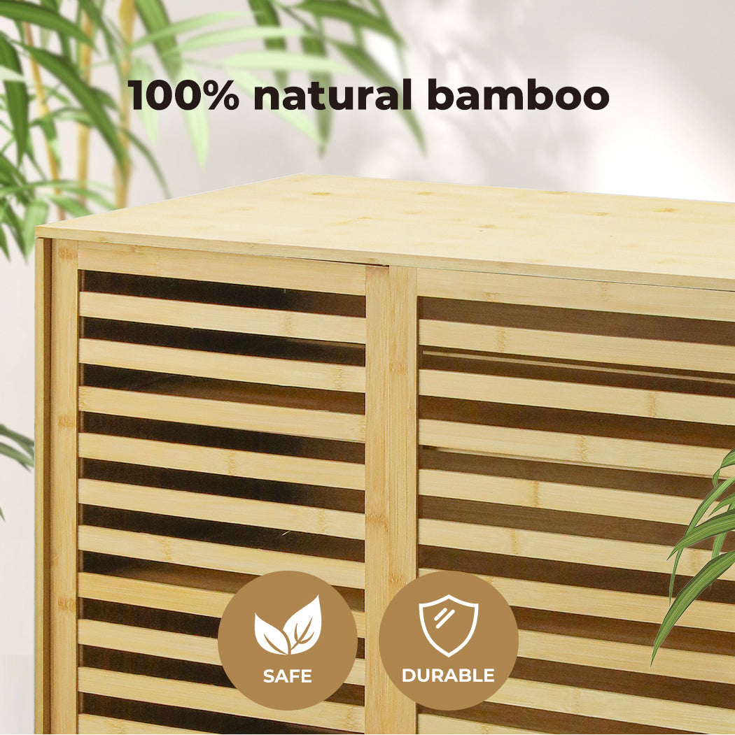 Levede Bamboo Storage Cabinet Freestanding Natural 
