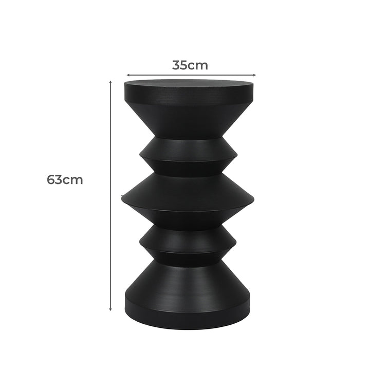 Levede Black Side Table Dimensions 