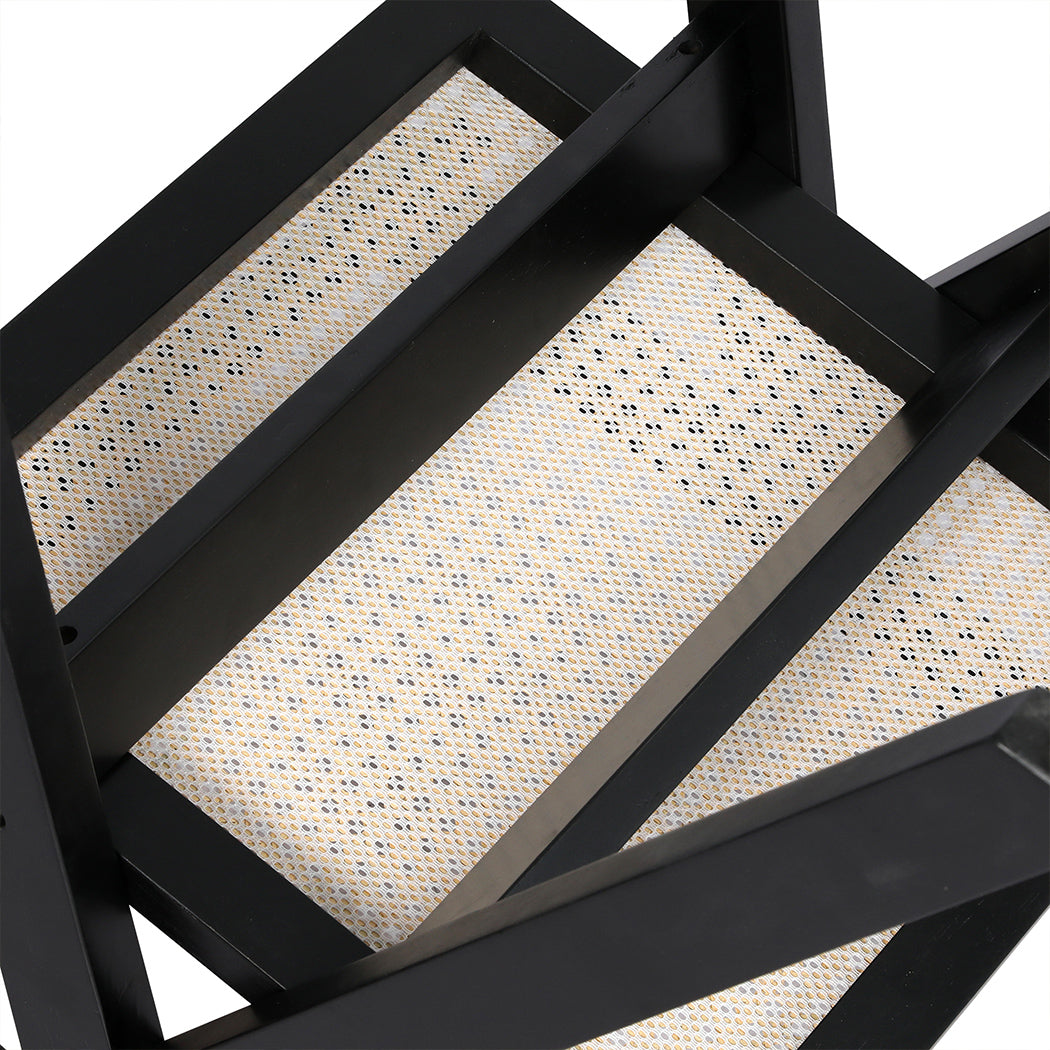 Levede Black Wicker Armchair Wicker back