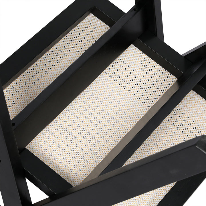 Levede Black Wicker Armchair Wicker back