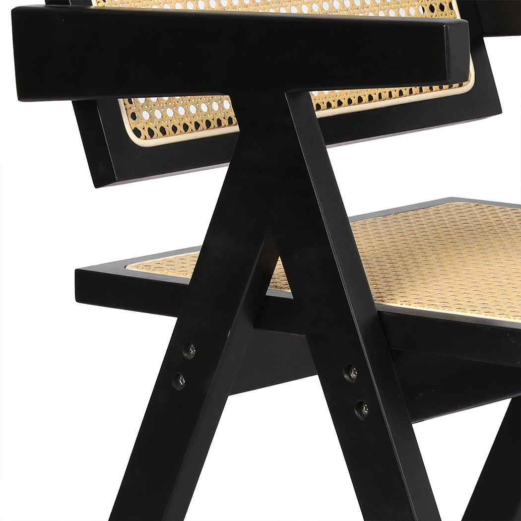 Levede Black Wicker Armchair frame
