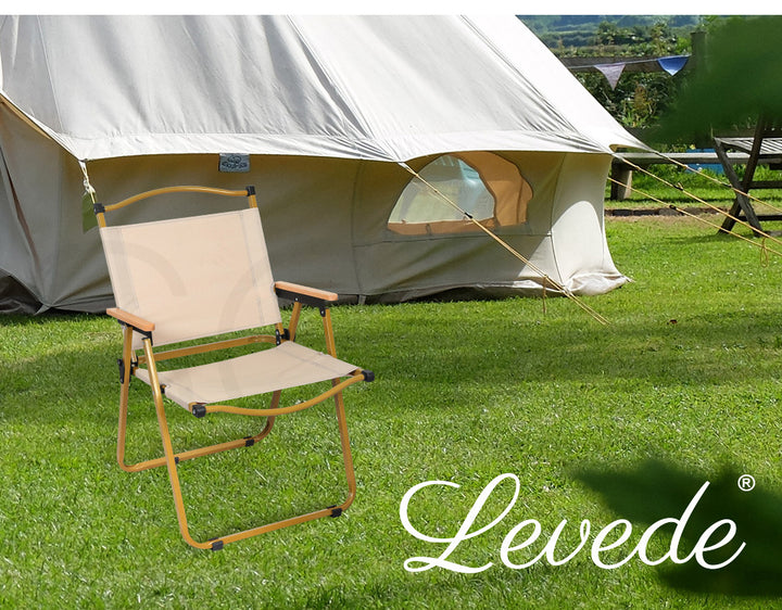 Levede Camping Chair beside tent 