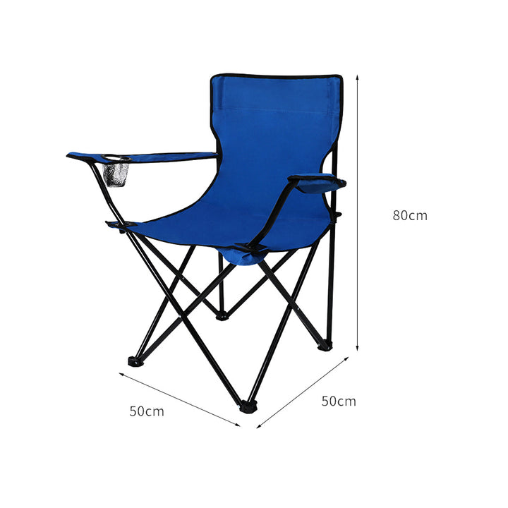 Levede Camping Chair blue dimensions 