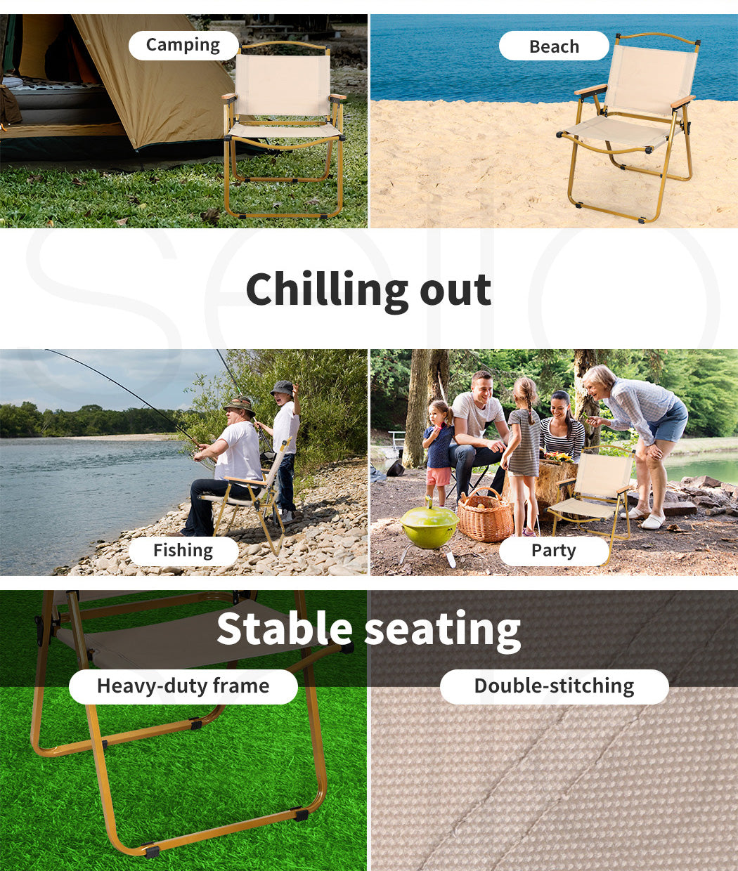 Levede Camping Chair use in outdoor party 