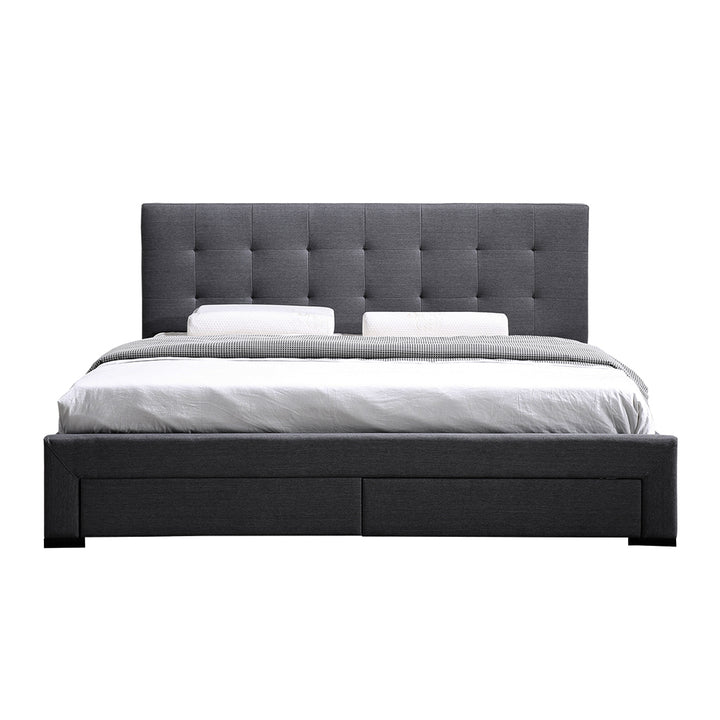 Levede Fabric Bed with bedding 