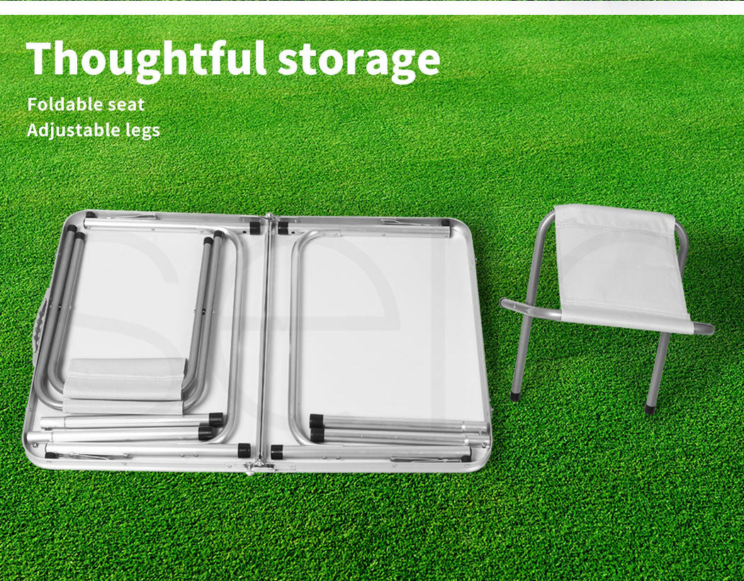 Levede Folding Camping Table set use at outdoor