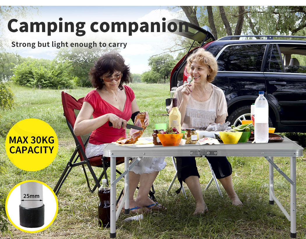 Levede Folding Camping Table set use at outdoor
