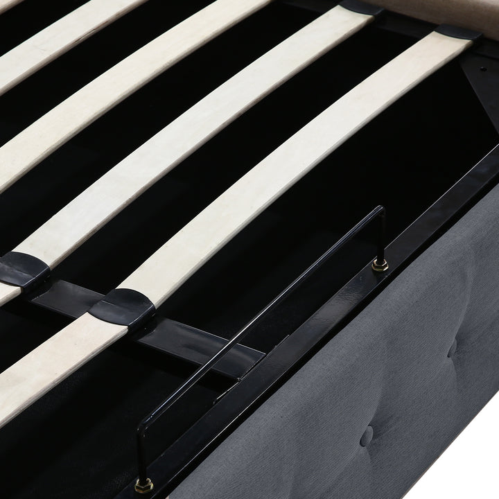Levede Gas Lift Fabric Bed Frame mattress support