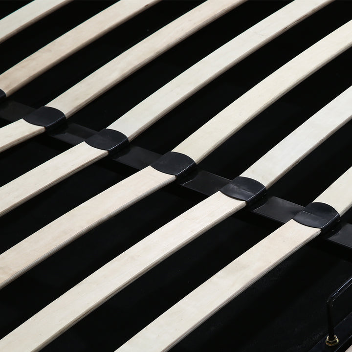 Levede Gas Lift Fabric Bed Frame slats