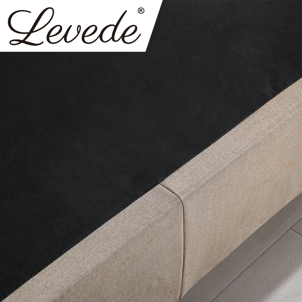 Levede Gas Lift Fabric Queen Bed Frame base