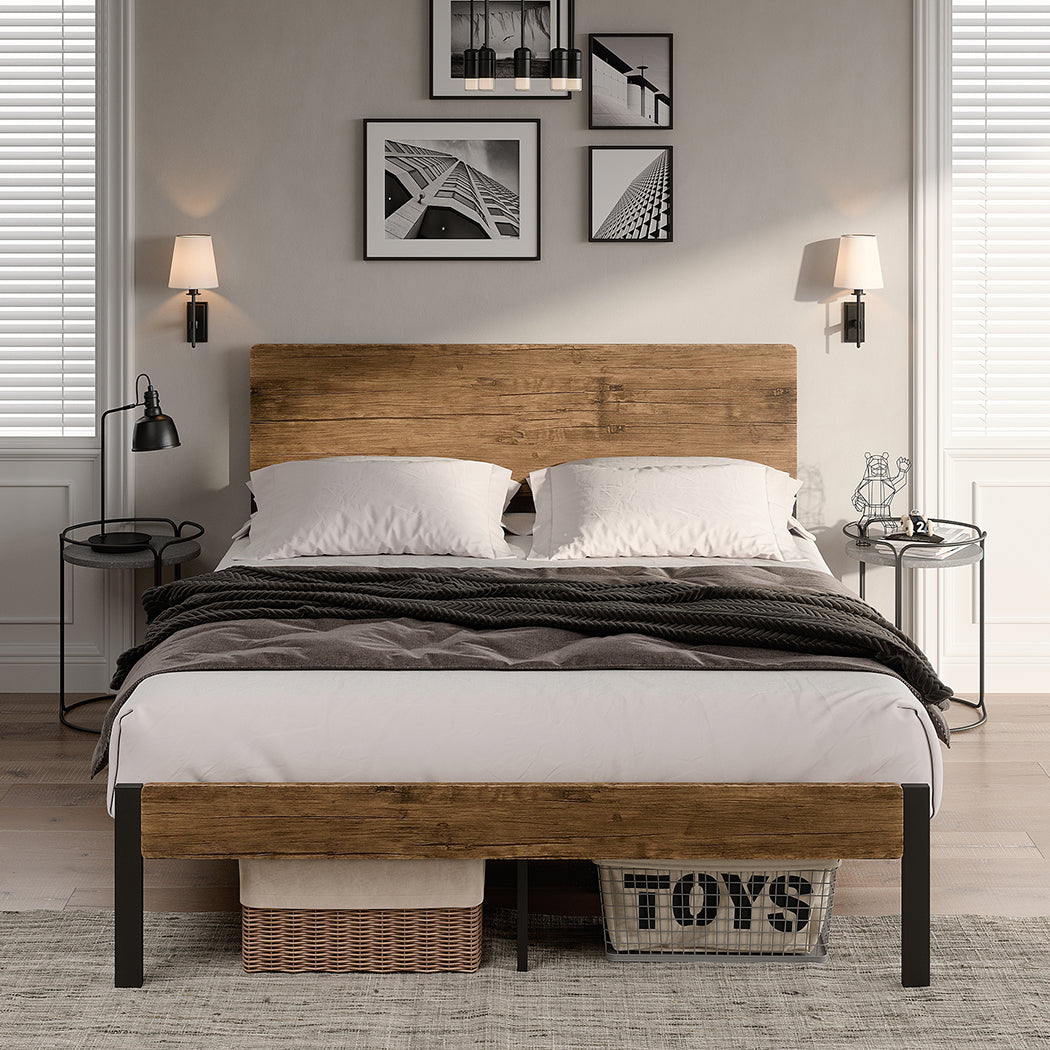 Levede Industrial Queen Metal Bed Frame