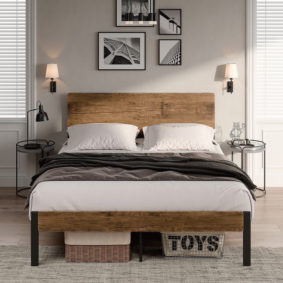 Levede Industrial Queen Metal Bed Frame