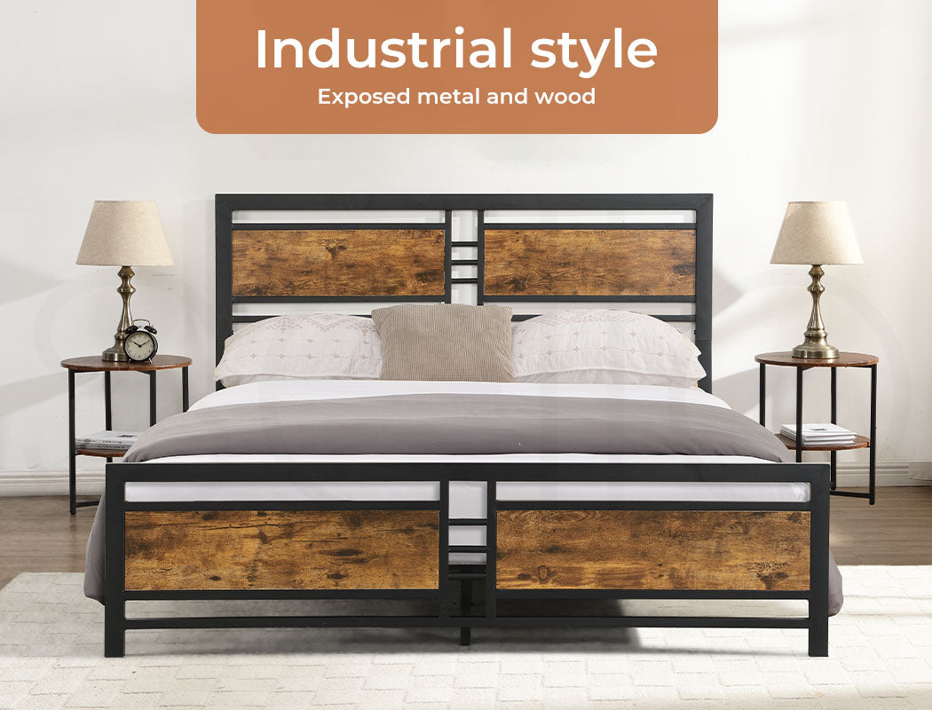 Levede Metal Bed Frame Industrial style