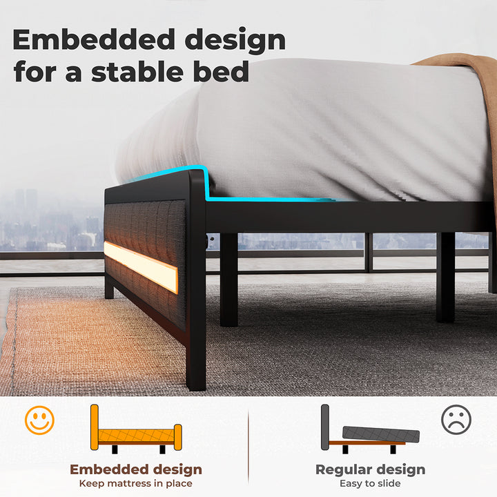 Levede Metal Bed is stable bed 