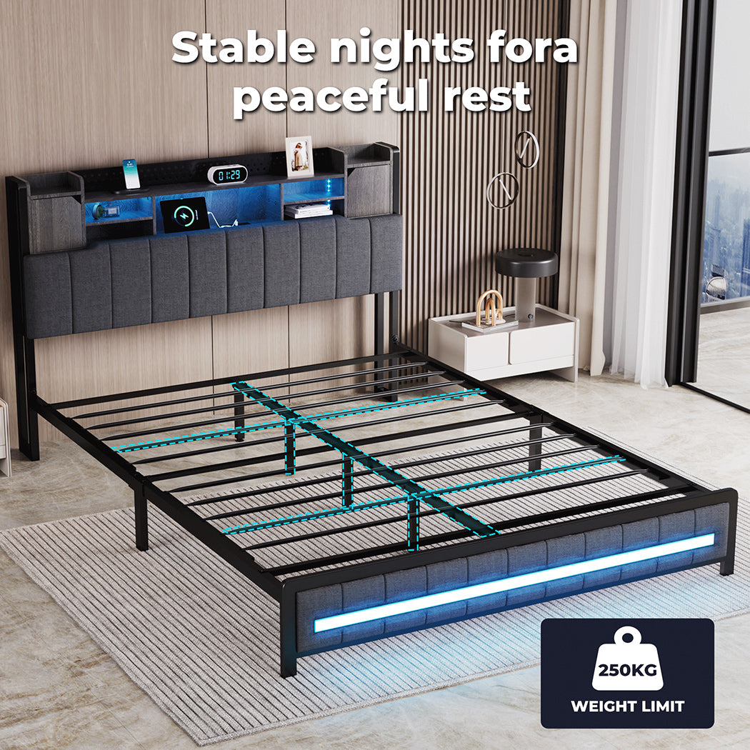 Levede Metal Bed with stable base