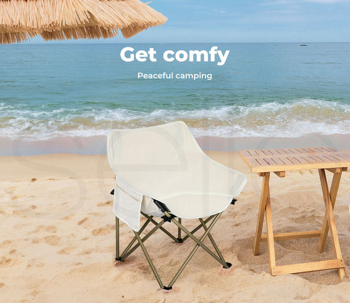 Levede Folding Camping Moon Chair Lightweight 