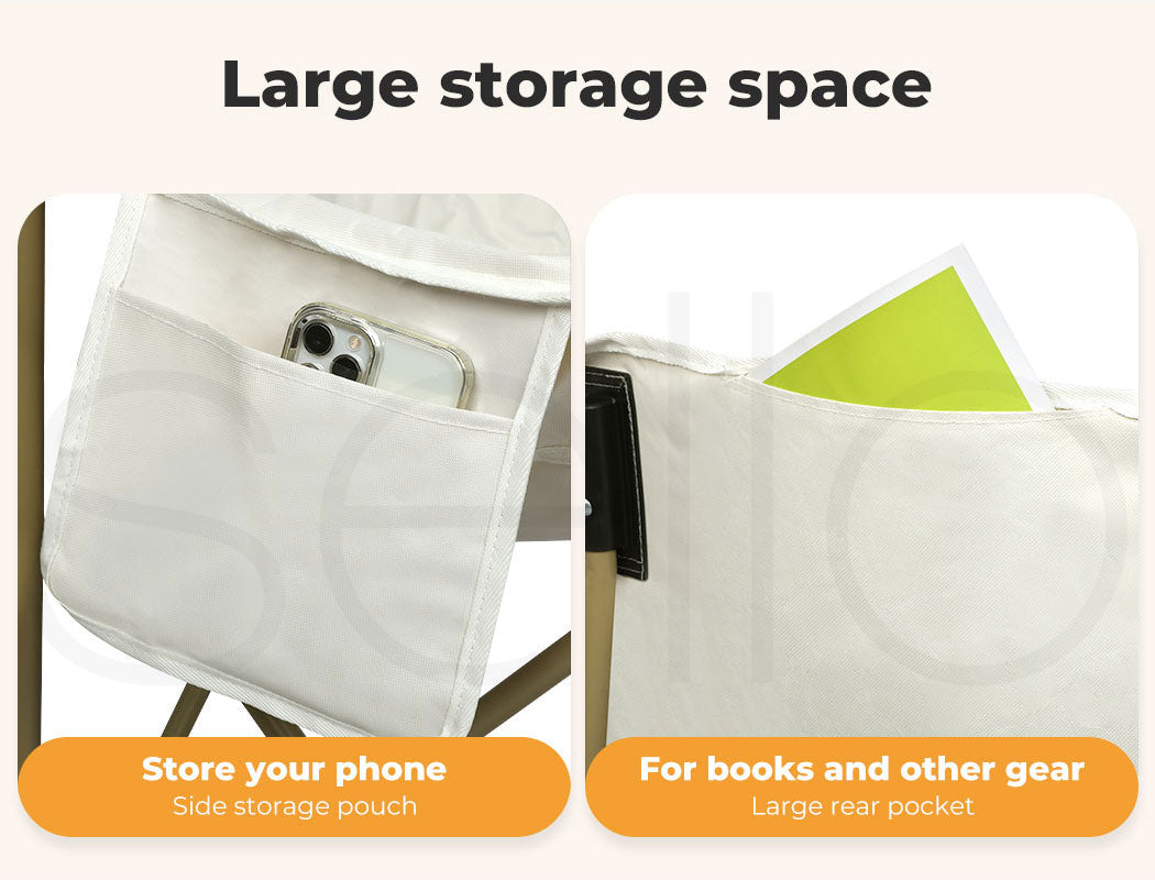 Levede Moon Chair Camping with large storage space