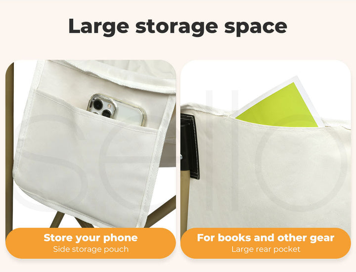 Levede Moon Chair Camping with large storage space