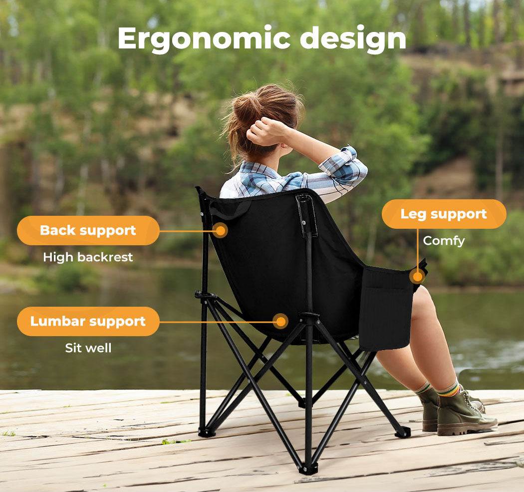 Levede Folding Camping Moon Chair