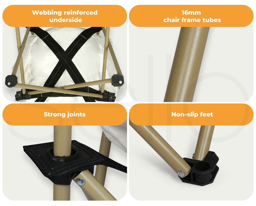 Levede Folding Camping Moon Chair joints