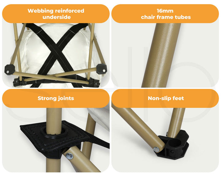 Levede Folding Camping Moon Chair joints