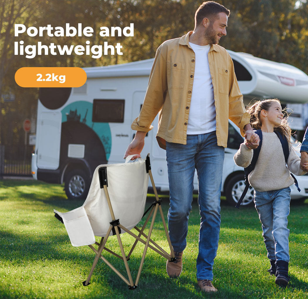 Levede Folding Camping Moon Chair Lightweight 
