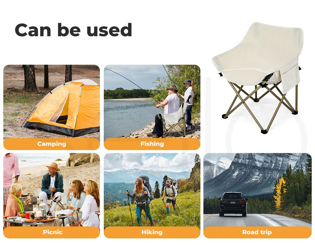 Levede Folding Camping Moon Chair use case