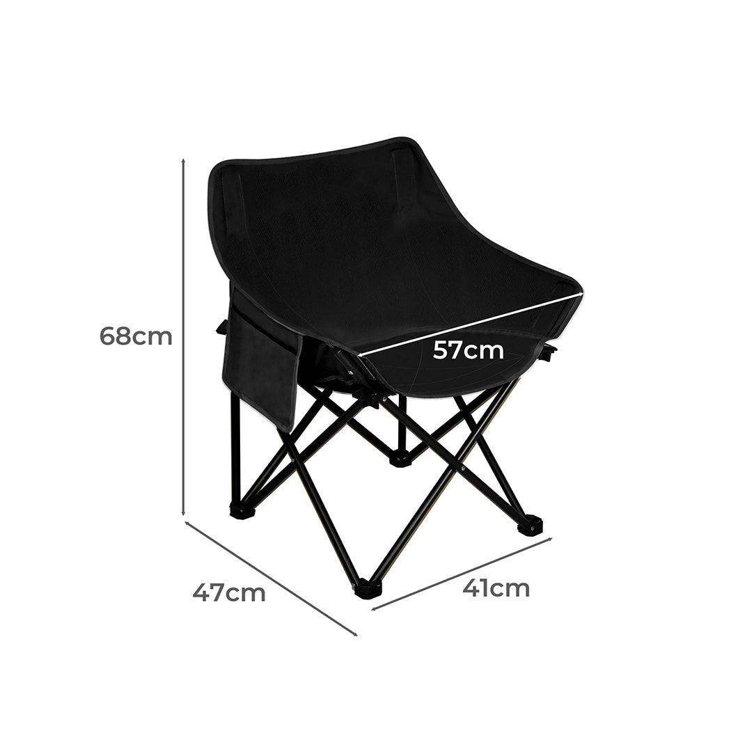 Levede Folding Camping Moon Chair black 