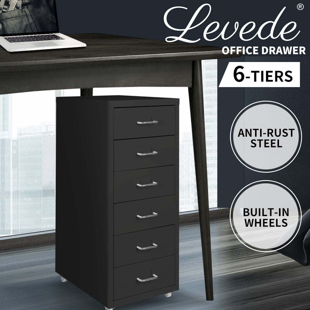Levede Office Cabinet 6 Drawer Storage Solutions 