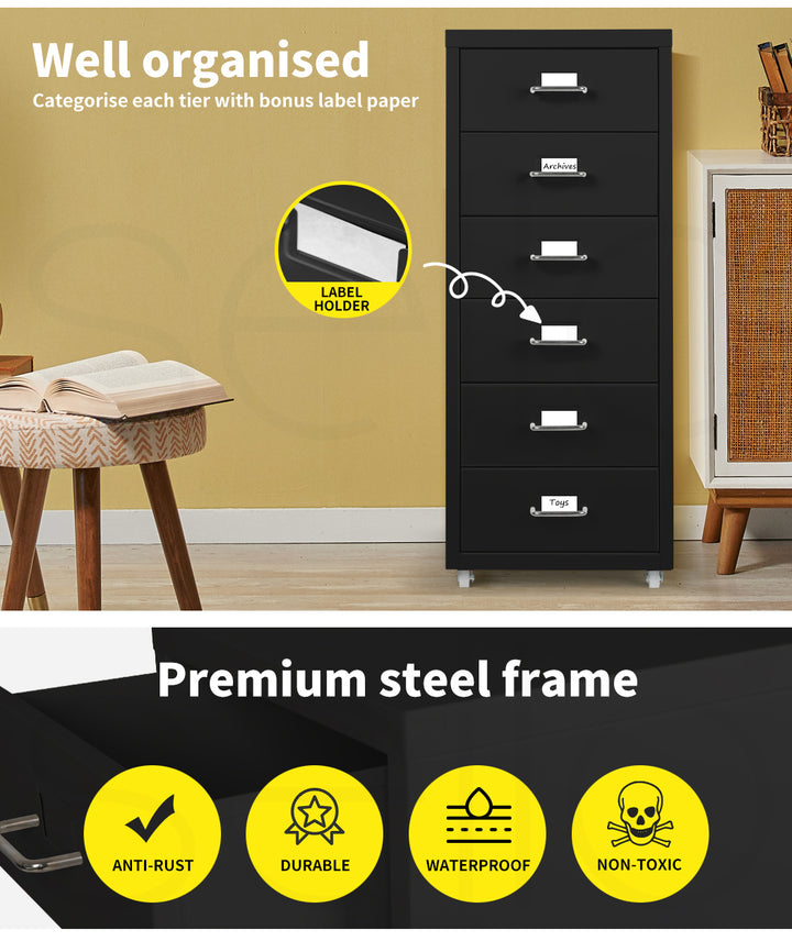 Levede Office Cabinet 6 Drawer Storage Solutions 