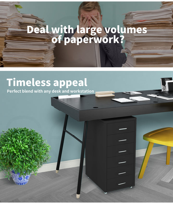 Levede Office Cabinet 6 Drawer Storage Solutions 