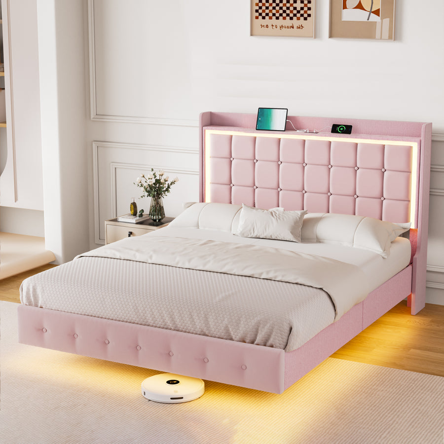 Pink Double Bed Frame