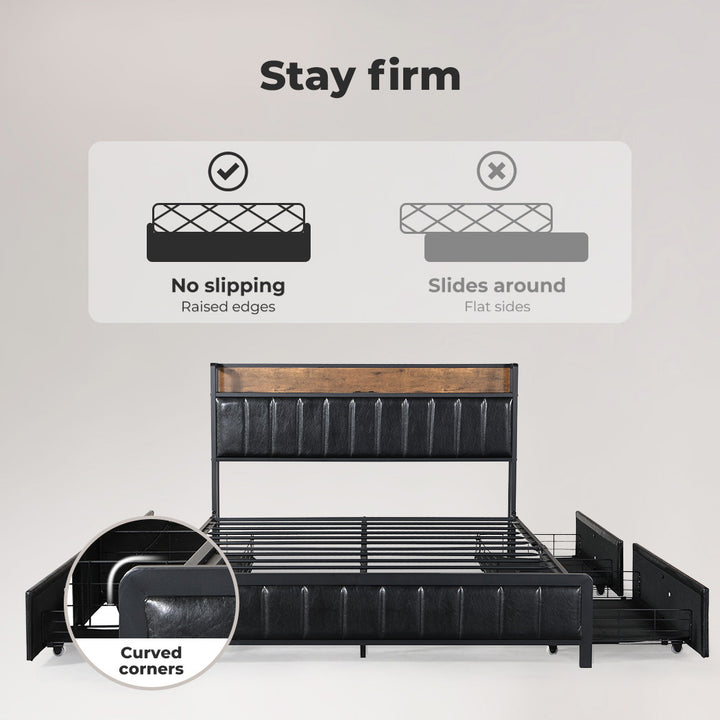 Levede Queen Bed Frame has non slipping edges