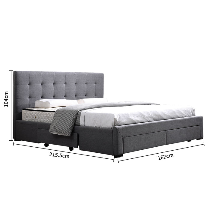 Levede Queen Fabric Bed Frame Dimensions