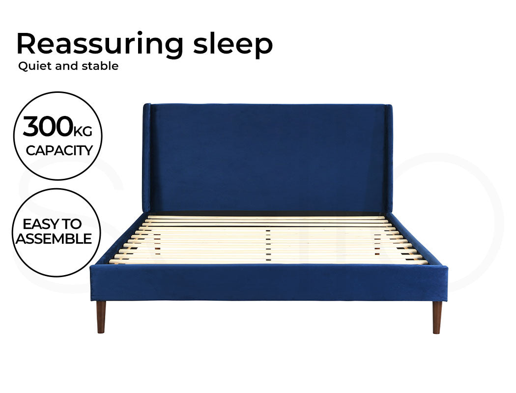 Levede Queen Velvet Bed Frame 300Kg Capacity