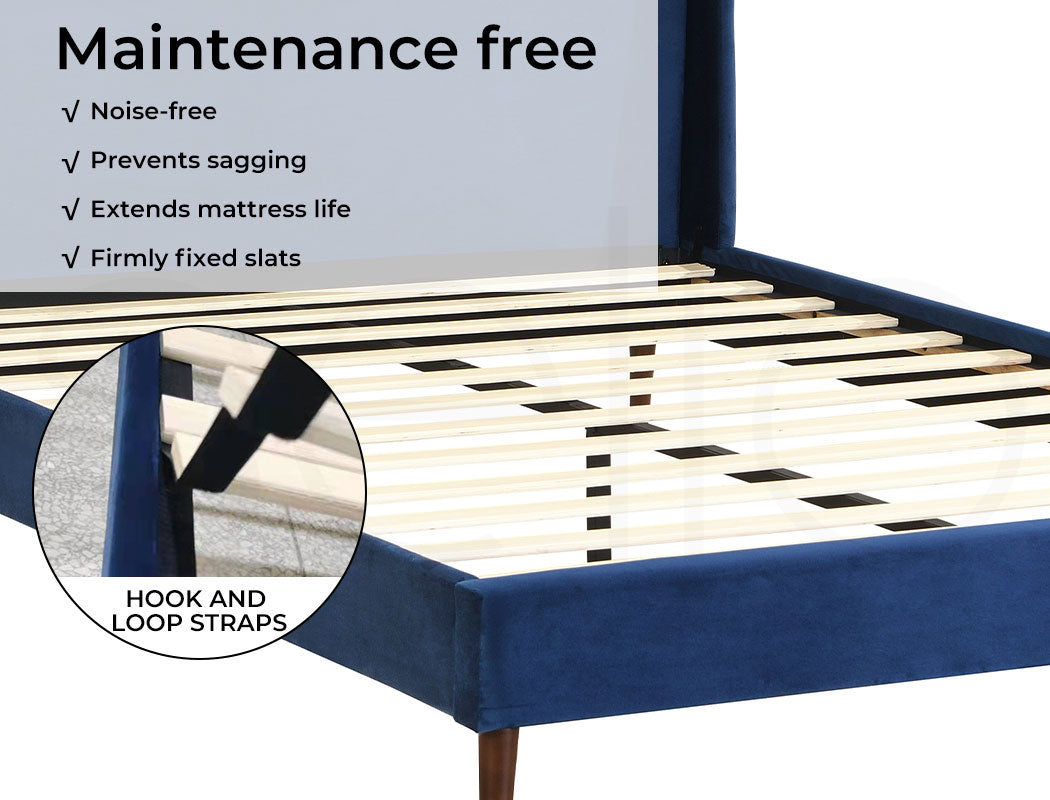 Levede Queen Velvet Bed Frame Maintenance free