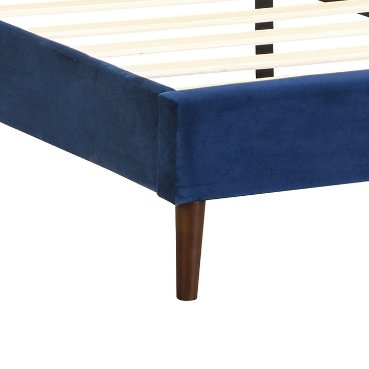 Levede Queen Velvet Bed Frame leg